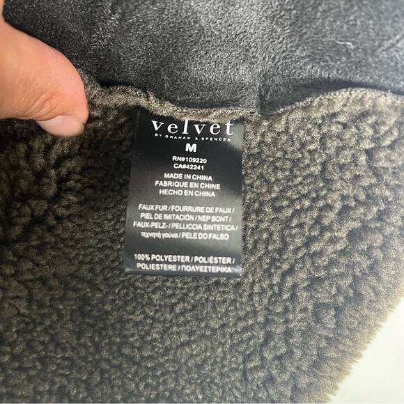 Velvet by Graham & Spencer Vest Womens Medium Brown Faux Shearling - Picture 11 of 11